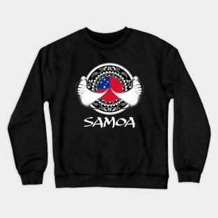 Manta Rays on Samoan flag Crewneck Sweatshirt